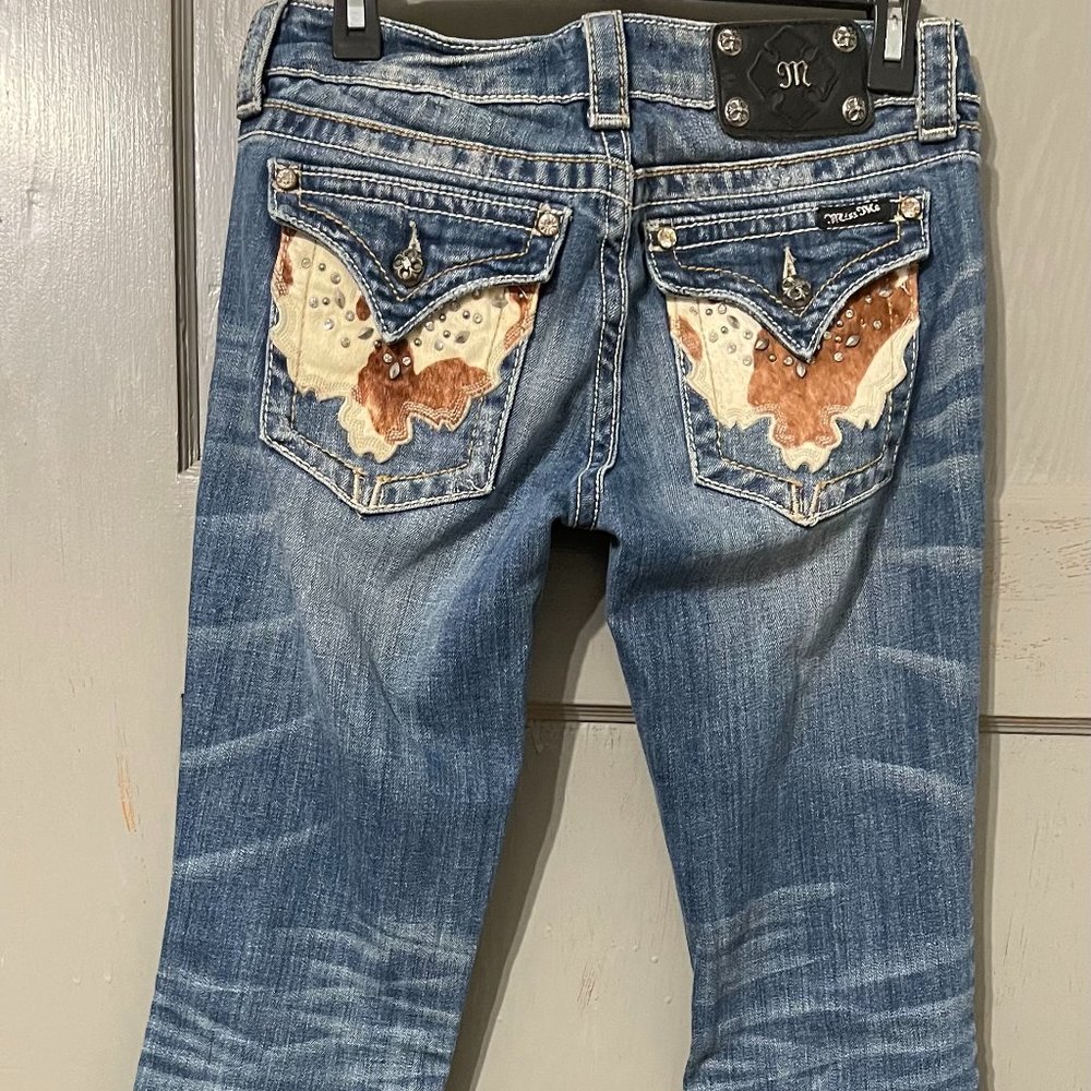 Miss Me Bootcut Cowhide Jeans with Flap Pockets Size 28 Style JW4292B6